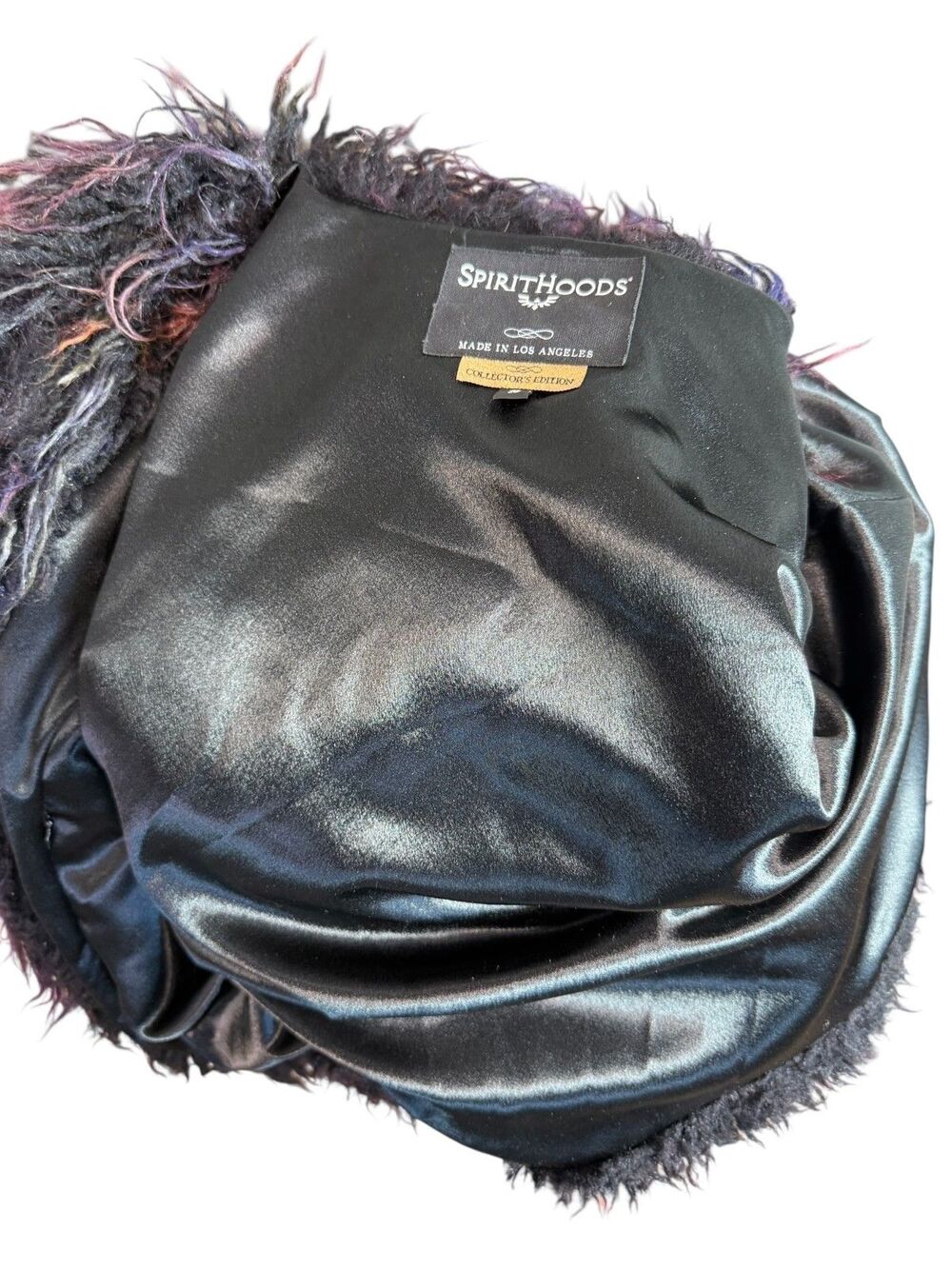 SpiritHoods Faux Fur Shaggy 70s Multicolor Jacket Collectors Edition $450 Size S - Picture 3 of 13